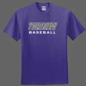 Thunder Baseball Double Outine - Heavy Cotton 100% Cotton T Shirt