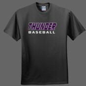Thunder Baseball Black Shirt - Heavy Cotton 100% Cotton T Shirt